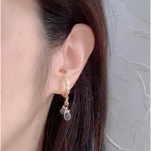 売り尽くし価格 キラッキラ✨可愛い✨チェーンイヤーカフ k18 天然