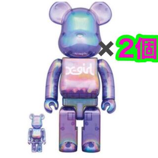 ベアブリック(BE@RBRICK)のBE@RBRICK X-girl CLEAR PURPLE 100％&400％(その他)