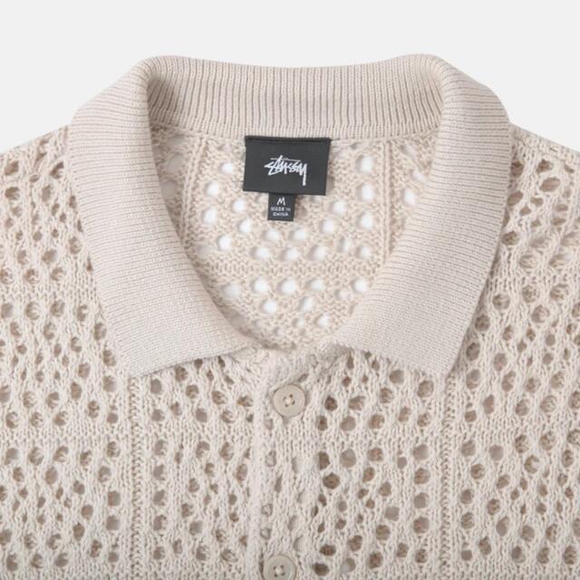 STUSSY CROCHET SHIRT  シャツ　M