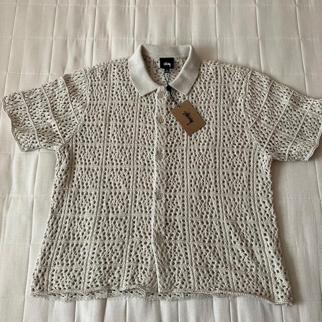 STUSSY - STUSSY CROCHET SHIRT L 新品 ステューシー ニット シャツの