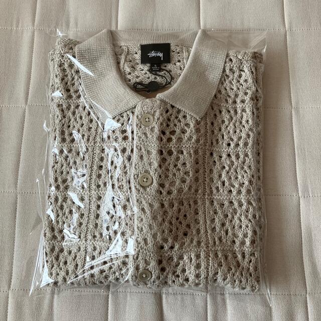 STUSSY CROCHET SHIRT L 新品 ステューシー ニット シャツ