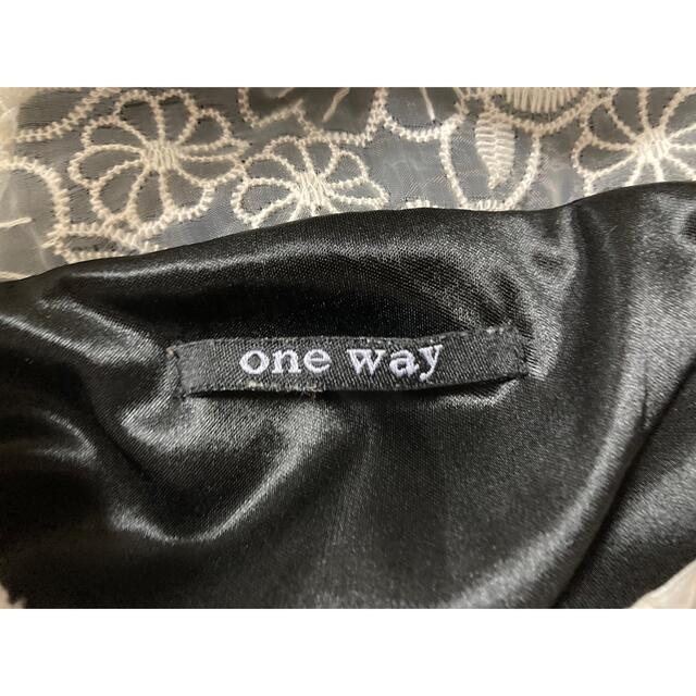 one*way(ワンウェイ)のワンウェイ黒可愛いミニワンピースone wayレース花柄アイボリー無地ブラックM レディースのワンピース(ミニワンピース)の商品写真