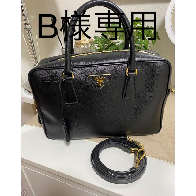 品質検査済 PRADA - プラダ サフィアーノ 2WAYトートバッグ 【B】超美