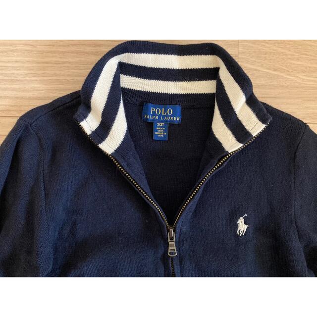 POLO RALPH LAUREN(ポロラルフローレン)の【着用少】ラルフローレン 3T ジップアップ ニット キッズ/ベビー/マタニティのキッズ服男の子用(90cm~)(ジャケット/上着)の商品写真