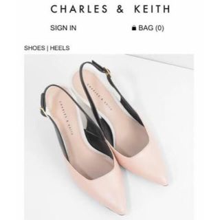 チャールズアンドキース(Charles and Keith)の【人気❗️CHARLES&KEITH】カバードヒール スリングバックパンプス(ハイヒール/パンプス)