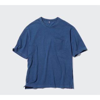 ユニクロ(UNIQLO)のUNIQLO ユニクロ インディゴクルーネックTシャツ(Tシャツ/カットソー(半袖/袖なし))