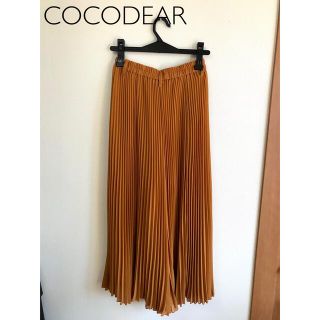 ココディール(COCO DEAL)の美品❣️【COCODEAL】プリーツワイドパンツ ガウチョパンツ　ベルト付き　M(カジュアルパンツ)