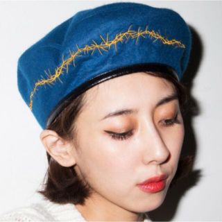 パメオポーズ(PAMEO POSE)のPameo pose BERET OF THORNS ブルー(ハンチング/ベレー帽)