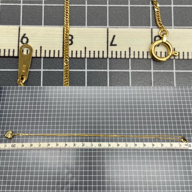 【買取店購入】日本製　K18  2.6g  ハート　ゴールド　ネックレス　金
