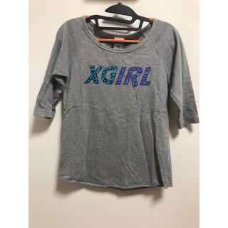 エックスガール(X-girl)のX-girl  プリントロゴTシャツ　七分袖(Tシャツ(長袖/七分))