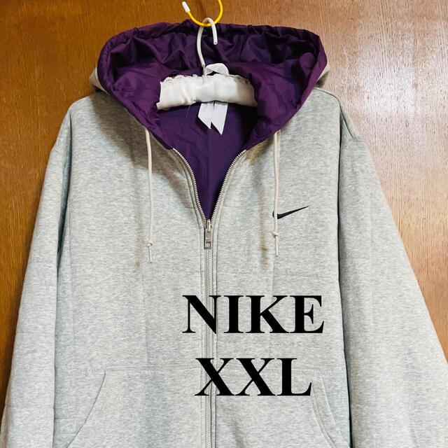 NIKE(ナイキ)のNIKE リバーシブル スウェット＆ナイロン ジップアップ パーカー　XXL メンズのトップス(パーカー)の商品写真