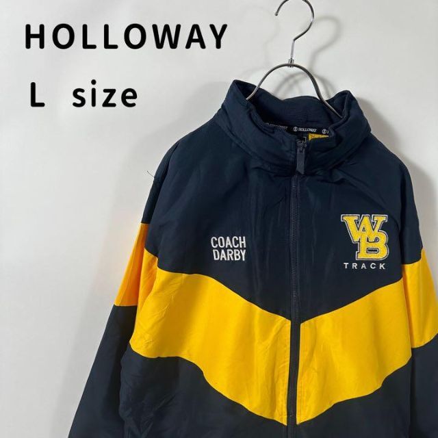 Holloway ナイロンジャケット　カレッジロゴ　ネイビー　Lサイズ