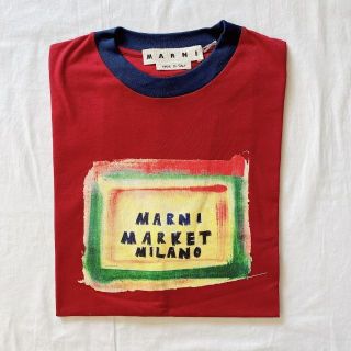 マルニ(Marni)の日本未入荷！MARNI MARKET◇ロゴTシャツ◇ワインレッド◇L(Tシャツ/カットソー(半袖/袖なし))