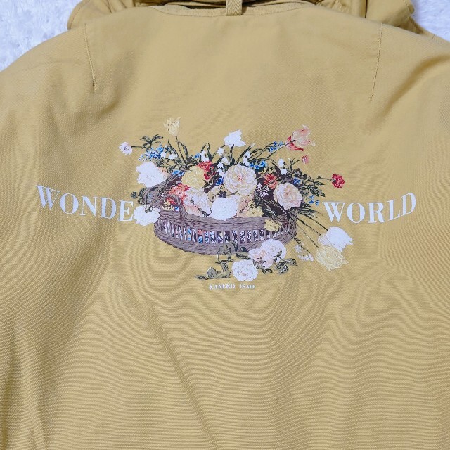 ショップ激安 ワンダフルワールド ブルゾン 花柄 イエロー ギンガム