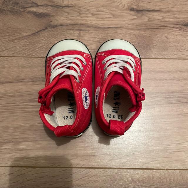 CONVERSE(コンバース)のコンバース　赤スニーカー12cm キッズ/ベビー/マタニティのベビー靴/シューズ(~14cm)(スニーカー)の商品写真