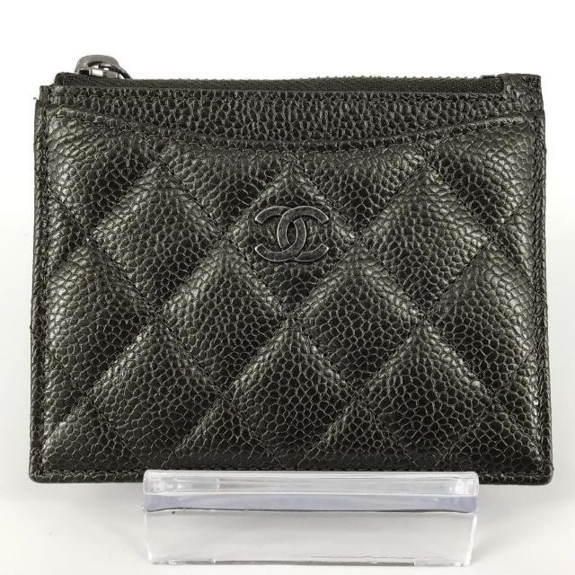 CHANEL シャネル マトラッセ フラグメントケース ブラック キャビアスキン-