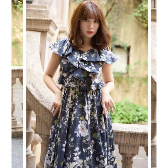 Anemone Ruffled long Dress　【her lip to】