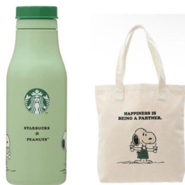 Starbucks Coffee(スターバックスコーヒー)のスターバックススヌーピーコラボ2点セット レディースのバッグ(トートバッグ)の商品写真