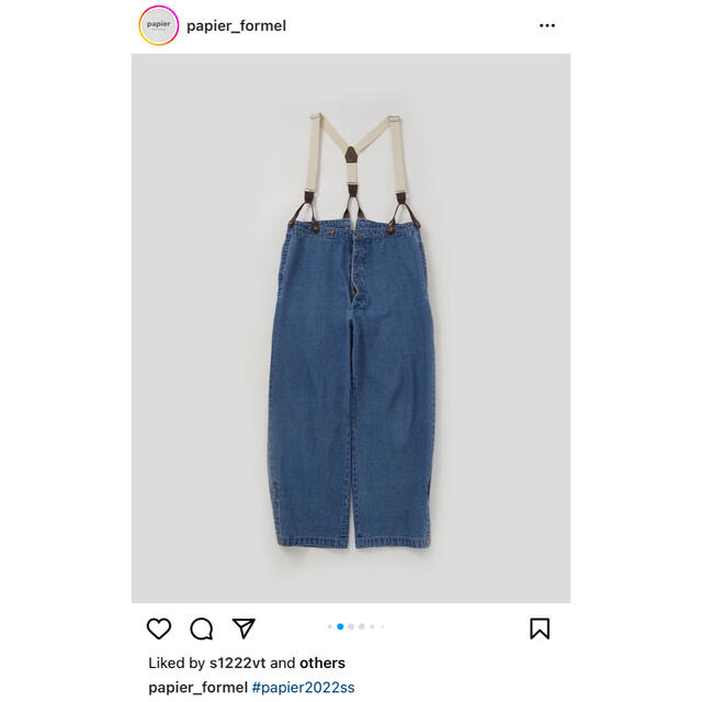 papier suspender jeansの通販 by umm. vintage ｜ラクマ