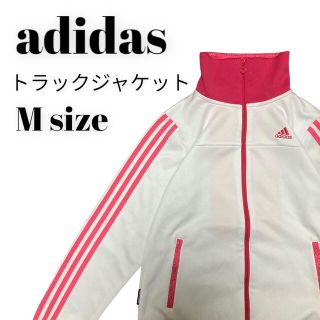 アディダス(adidas)のadidas トラックジャケット ワンポイントロゴ 花 ホワイトピンク M(その他)