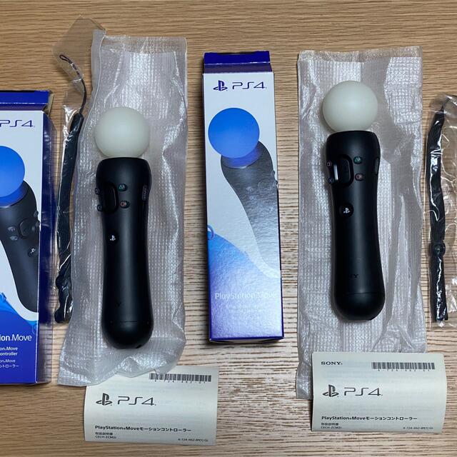 PlayStation VR(プレイステーションヴィーアール)のPS move モーションコントローラー 2個組CECH-ZCM2J  エンタメ/ホビーのゲームソフト/ゲーム機本体(その他)の商品写真