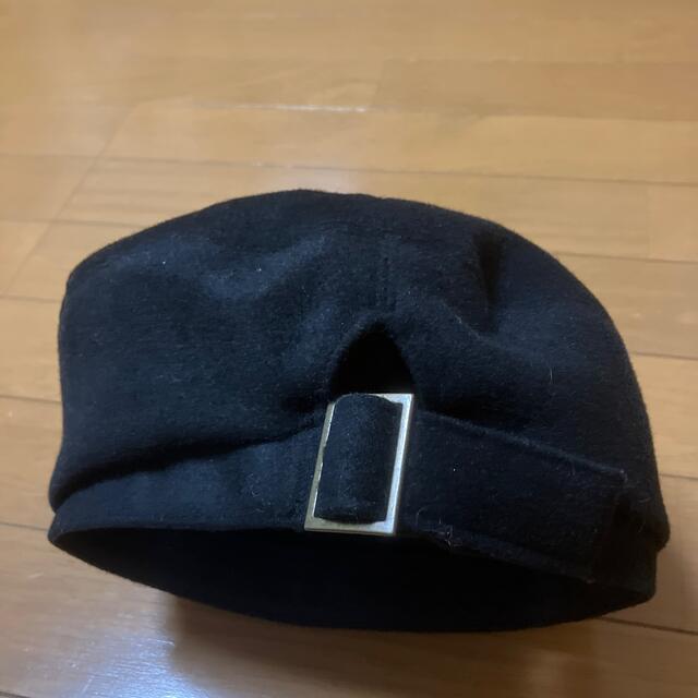 merlot(メルロー)のベレー帽　変形　ツバなし　melot ブラック　調整ありで レディースの帽子(ハンチング/ベレー帽)の商品写真