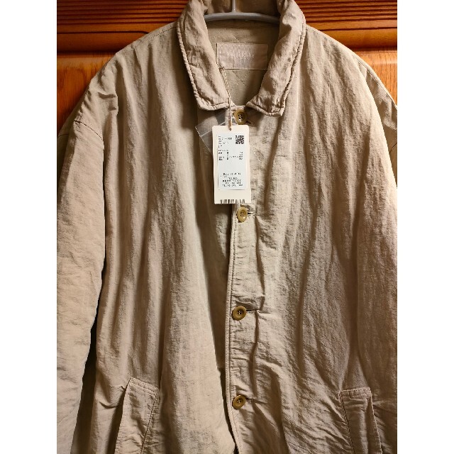nest Robe(ネストローブ)のyuy様 ネストローブ　コットンリネン裏キルティング襟付きコート レディースのジャケット/アウター(ロングコート)の商品写真