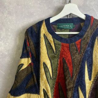 クージー(COOGI)のTUNDRA ビンテージ 3Dニット 総柄 立体 一点物 coogi(ニット/セーター)