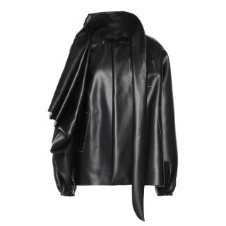 マルタンマルジェラ(Maison Martin Margiela)のタグ付き未使用Maison Margiela フェイクレザージャケット36(ノーカラージャケット)