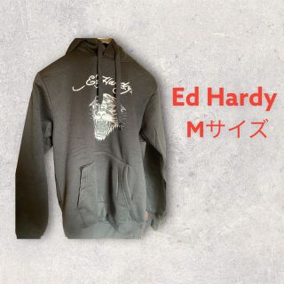 エドハーディー(Ed Hardy)の新品タグ付き　エドハーディー スウェット パーカー ブラック Mサイズ(パーカー)