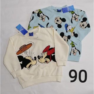 ディズニー(Disney)のディズニー　トレーナー2枚セット　90(Tシャツ/カットソー)