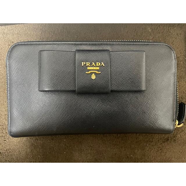 PRADA(プラダ)のプラダ　サフィアーノ長財布　ブラック レディースのファッション小物(財布)の商品写真