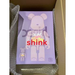 メディコムトイ(MEDICOM TOY)のBE@RBRICK X-girl CLEAR PURPLE 100% 400%(その他)