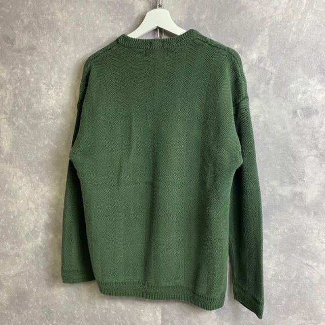 Ralph Lauren(ラルフローレン)のチャップスラルフローレン 90s ワンポイントロゴ ニット セーター 深緑 メンズのトップス(ニット/セーター)の商品写真