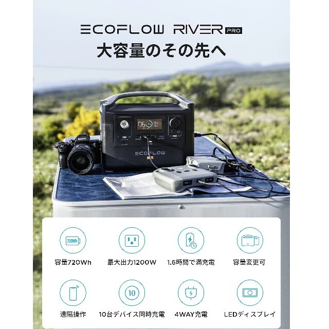 エコフローリバープロEcoFlow RIVER Pro600 ポータブル電源 セール特価