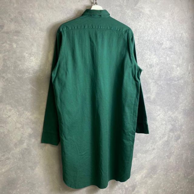 ビンテージ ミリタリー ロングシャツ 深緑 グリーン アノラック 変形 メンズのトップス(シャツ)の商品写真