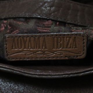 IBIZA イビザ タートルレザー ハンドバッグ 茶ブラウン エキゾチック