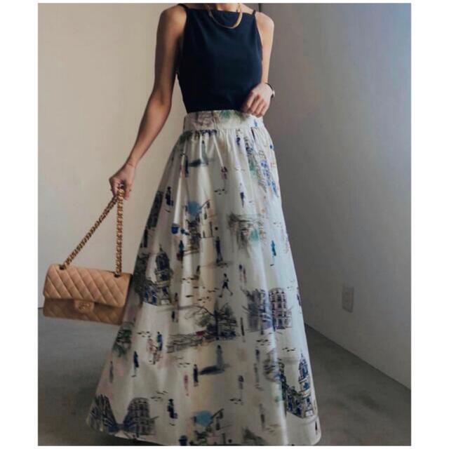 Ameri VINTAGE(アメリヴィンテージ)の【即完売】MEDI MALAGA PLENTIFUL FLARED SKIRT レディースのスカート(ロングスカート)の商品写真