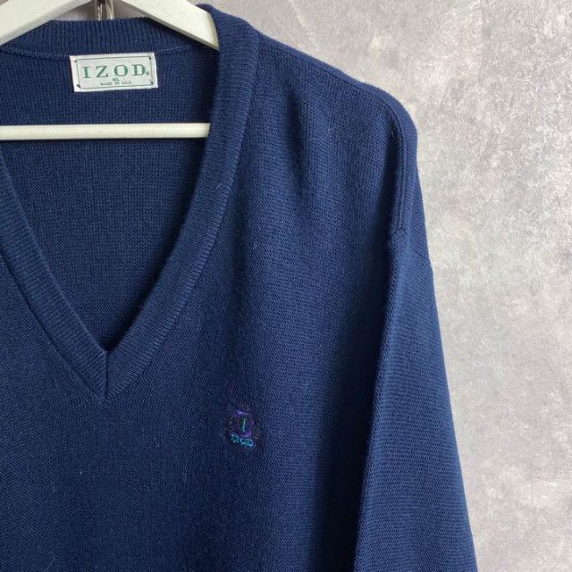 LACOSTE(ラコステ)のアイゾッド 90s アクリルセーター ニット ネイビー ワンポイント ラコステ メンズのトップス(ニット/セーター)の商品写真