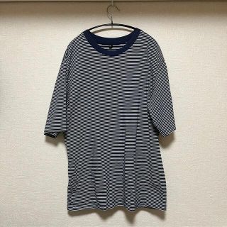 ユニクロ(UNIQLO)の【UNIQLO】オーバーサイズボーダーTシャツ(Tシャツ/カットソー(半袖/袖なし))