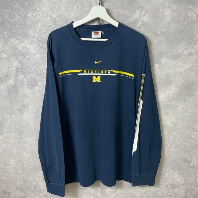NIKE - ナイキ 90s 長袖Tシャツ ロンT ネイビー ミシガン NIKE - ナイキ 90s 長袖Tシャツ ロンT ネイビー ミシガン