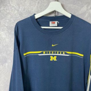 ナイキ(NIKE)のナイキ 90s 長袖Tシャツ ロンT ネイビー ミシガン センターロゴ(Tシャツ/カットソー(七分/長袖))