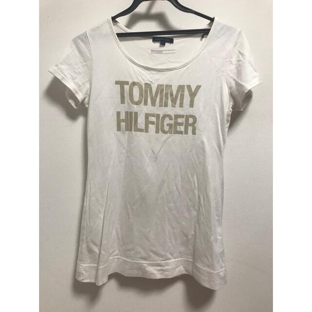 TOMMY HILFIGER(トミーヒルフィガー)のTOMMY HILFIGER  ロング丈Tシャツ　M レディースのトップス(Tシャツ(半袖/袖なし))の商品写真