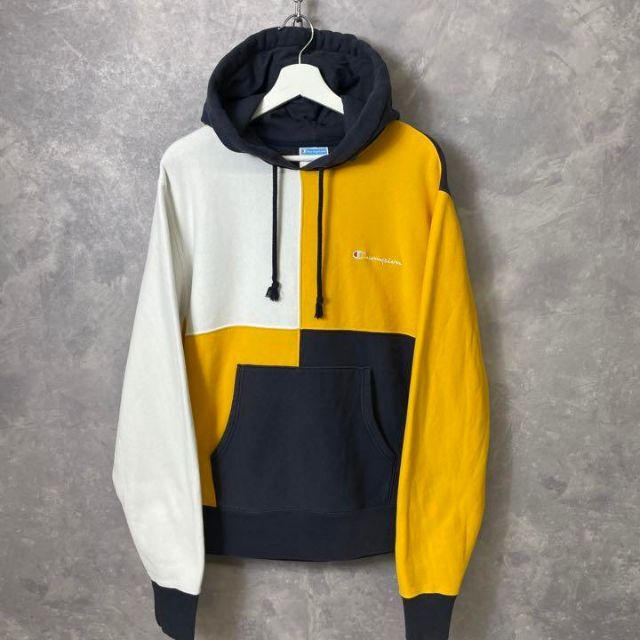 Champion REVERSE WEAVE パーカー Vネック ボロ 珍ピオン