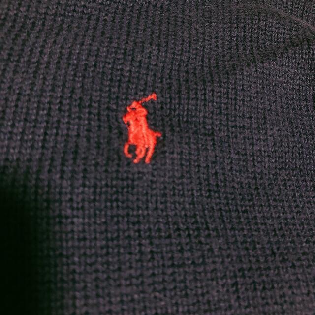 POLO RALPH LAUREN(ポロラルフローレン)のPOLO ラルフローレン　Vニットセーター　170cm ワンポイント　刺繍ロゴ メンズのトップス(ニット/セーター)の商品写真