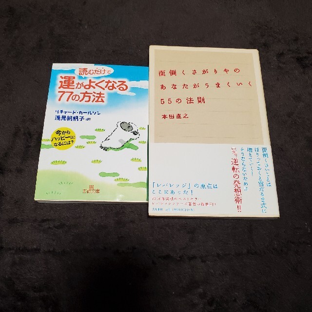 本２冊セット面倒くさがりやのあなたがうまくいく５５の法則 エンタメ/ホビーの本(その他)の商品写真