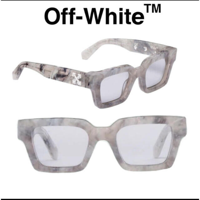 定価4.2万円 Off-White スクエアフレーム サングラス