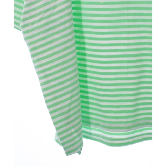 WIFFLE(ウィッフル)のwiffle ウィッフル Tシャツ・カットソー F 緑x白(ボーダー) 【古着】【中古】 レディースのトップス(カットソー(半袖/袖なし))の商品写真