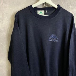 カッパ(Kappa)のKAPPA 90s ビンテージセーター ネイビー ワンポイント(ニット/セーター)