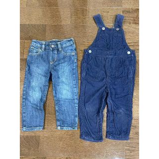 ベビーギャップ(babyGAP)のbabyGAP 90cm ズボン オーバーオール 2枚セット コーデュロイ(パンツ/スパッツ)